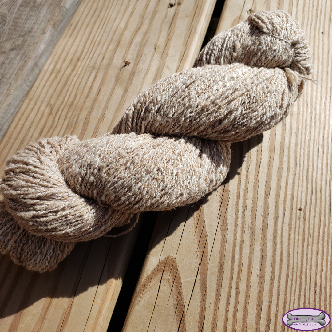 Sandstone - handspun wool blend yarn