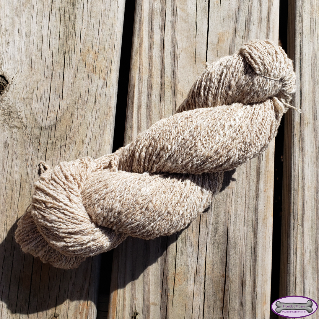 Sandstone - handspun wool blend yarn