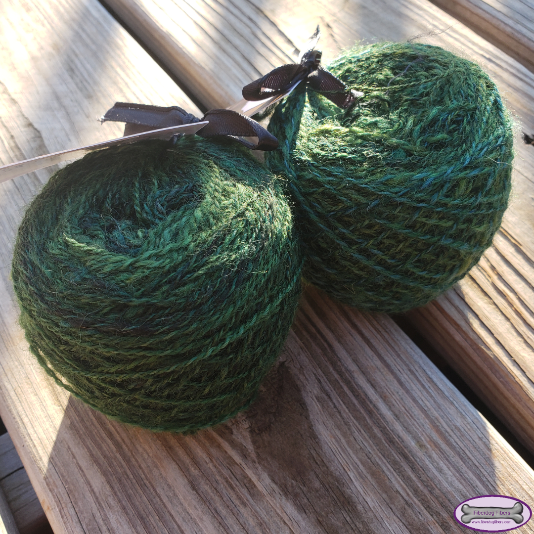 Forest - handspun and handdyed wool yarn