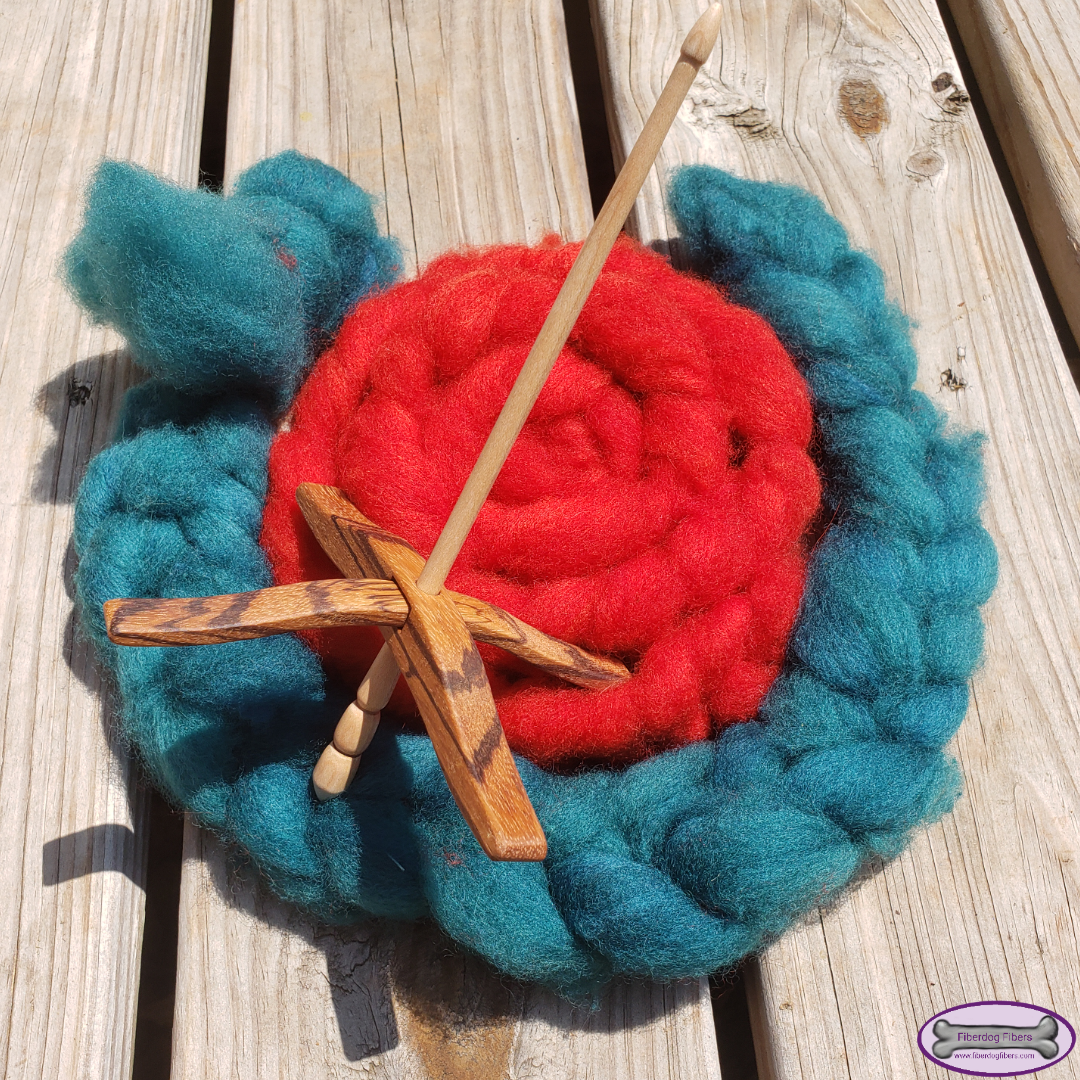 Learn to spin kit (Zebrawood & Corriedale cross)