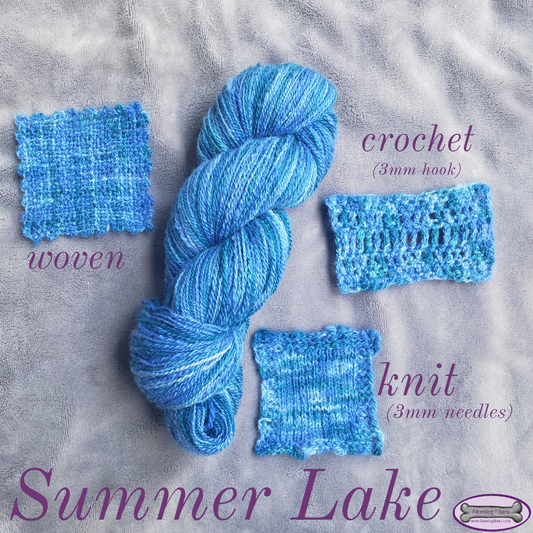 Summer Lake - handspun and handdyed wool yarn