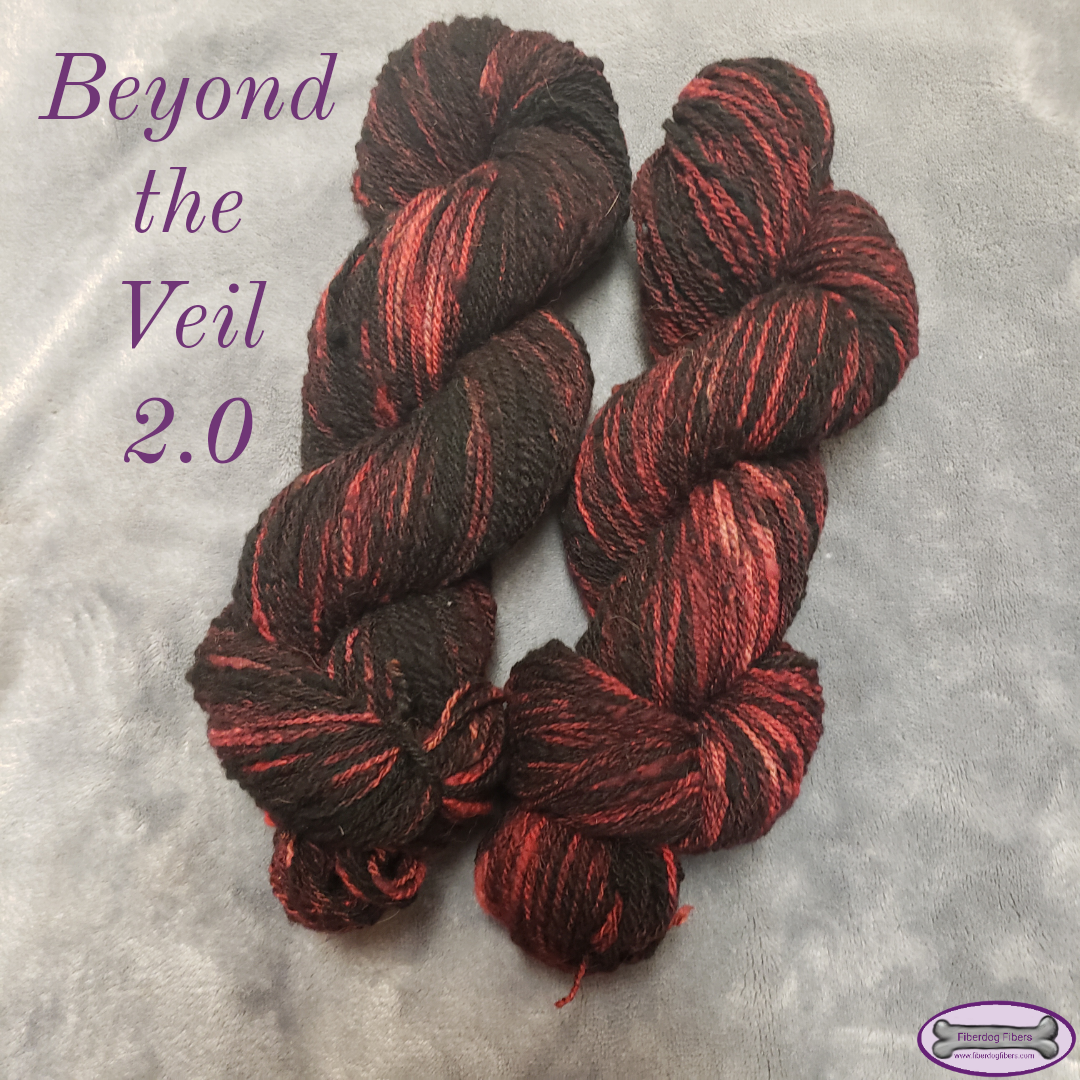 Beyond the Veil 2.0 - handspun and handdyed wool yarn