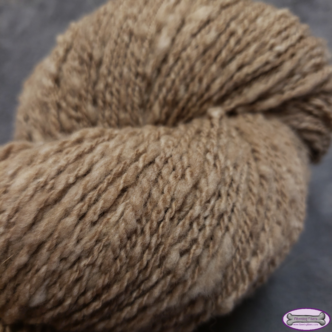 Pure Mocha - handspun wool yarn