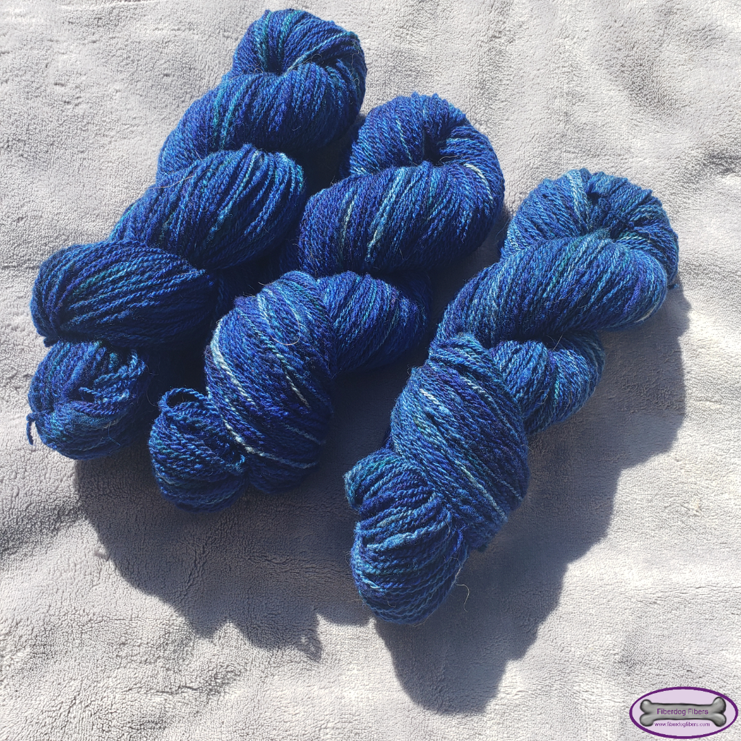 Lapis Lazuli - handspun and handdyed wool yarn