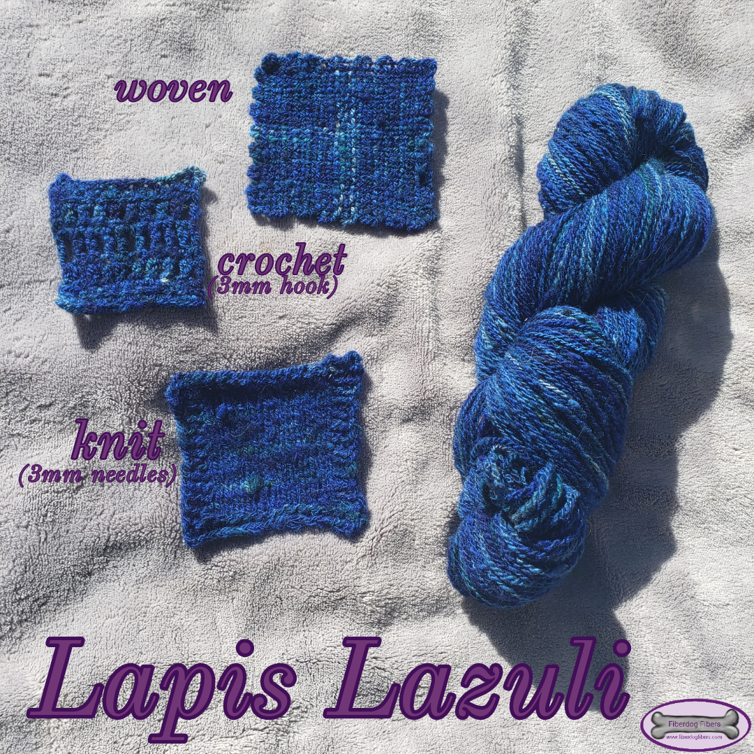 Lapis Lazuli - handspun and handdyed wool yarn