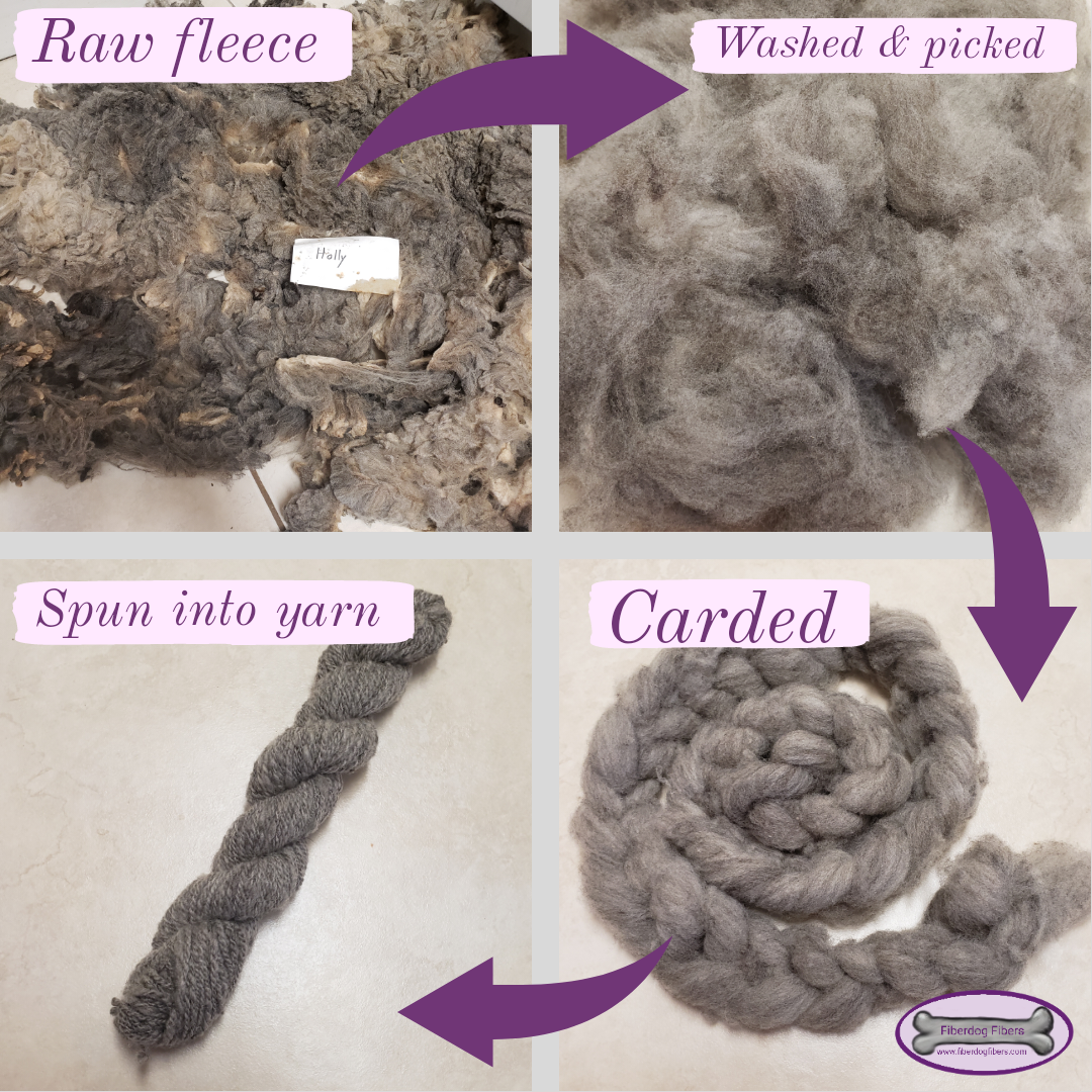Pure Holly - handspun wool yarn